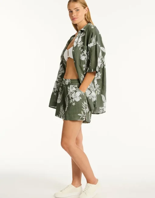 Aloha Beach Shirt - Khaki