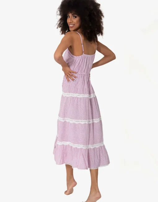 Ava Strappy Maxi Dress - Pink