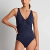 Beach Club Solids Ring OTS Underwired Swimsuit - Dark Navy