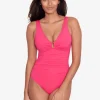 Beach Club Solids Ring OTS Swimsuit - Passionfruit