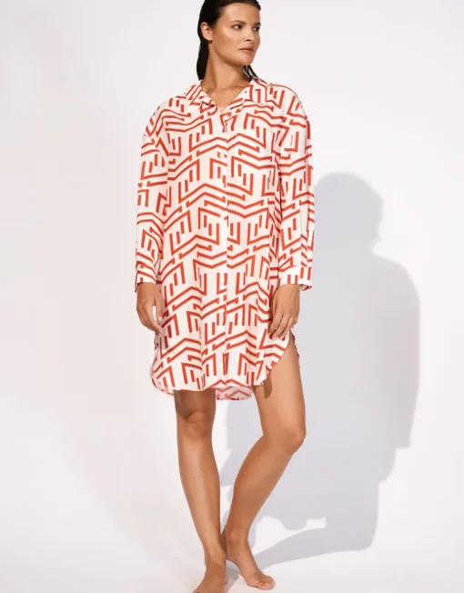 Beach Shirt - White Flame
