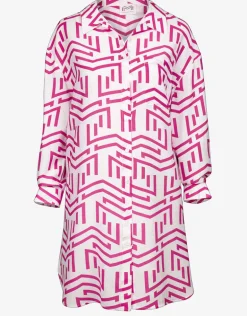 Beach Shirt - White Violet
