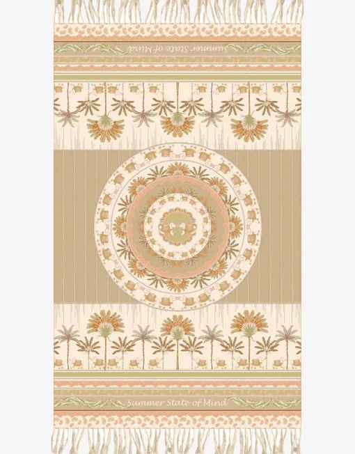 Beach Towel - Cream Oasis