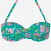 Blume Bandeau Bikini Top - Mint Floral