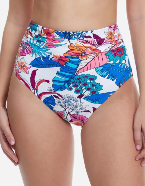 Bohemian Gypsy High Waist Bikini Pant - White