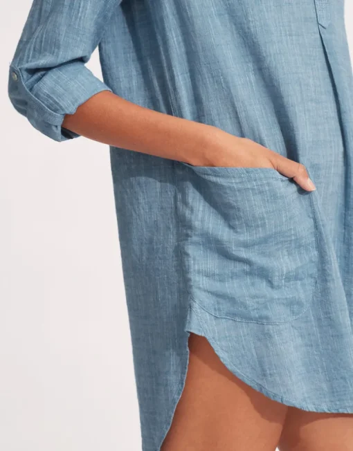 Boyfriend Beach Shirt - Chambray