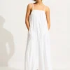 Broderie Maxi Dress - White