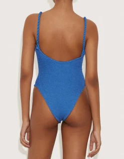 Camille Swimsuit - Metallic Denim