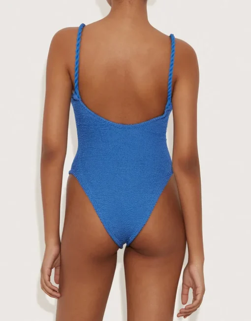 Camille Swimsuit - Metallic Denim