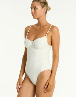 Caracus Balconette Bra Swimsuit - Coconut
