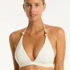 Caracus Tri Halter Bikini Top - Coconut