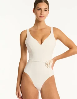Casa Del Mar Plunge Swimsuit - Coconut