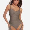 Ceylan Underwired Crossover Swimsuit - Sable