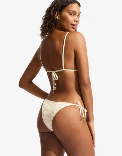 Chiara Rio Tie Side Bikini Pant - Ecru