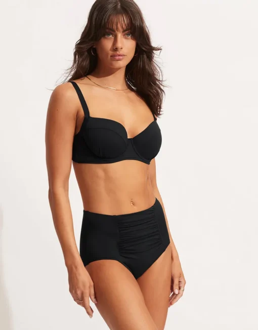 Collective DD Cup Underwire Bikini Top - Black