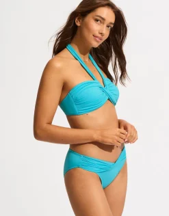 Collective Halter Bandeau Bikini Top - Atoll Blue
