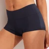 Collective Roll Top Boyleg Bikini Pant - Black