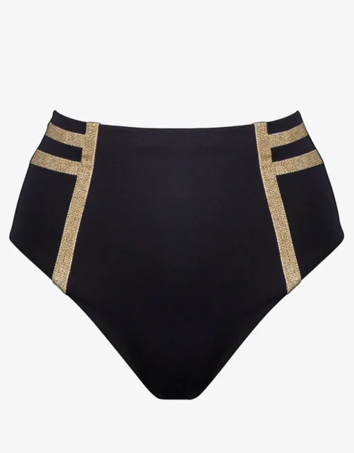 Construction High Waist Bikini Pant - Black