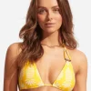 Corsica Slide Tri Bikini Top - Citron