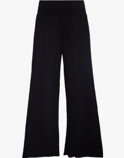 Crinkle Smocked Waist Beach Pant - Dark Navy