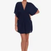 Crinkle Tunic Beach Dress - Dark Navy