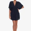 Crinkle Tunic Beach Dress - Black