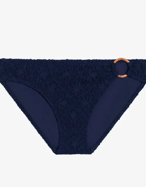 Crochet Rattan Ring Bikini Pant - Navy