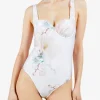 Daizey Cupped Panel Swimsuit - White