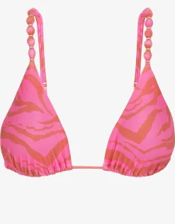 Diani Beads Parallel Tri Bikini Top - Pink