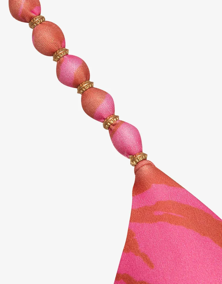 Diani Beads Parallel Tri Bikini Top - Pink