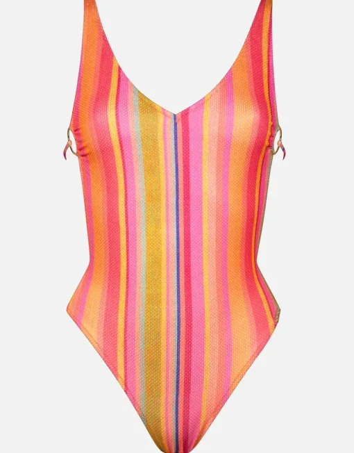 Dopamine Stripe Swimsuit - Dopamine Brights