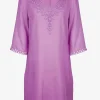 Embroidered Tunic - Violet