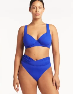 Essentials Underwired C/D Cup Bikini Top - Cobalt