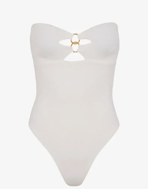Firenze Jolie Bandeau Swimsuit - White