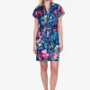 Garden Dream Beach Dress - Multi Navy