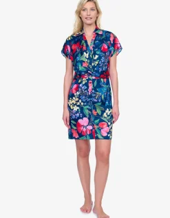Garden Dream Beach Dress - Multi Navy