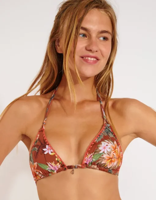 Hanalei Nuco Bikini Top - Maroon