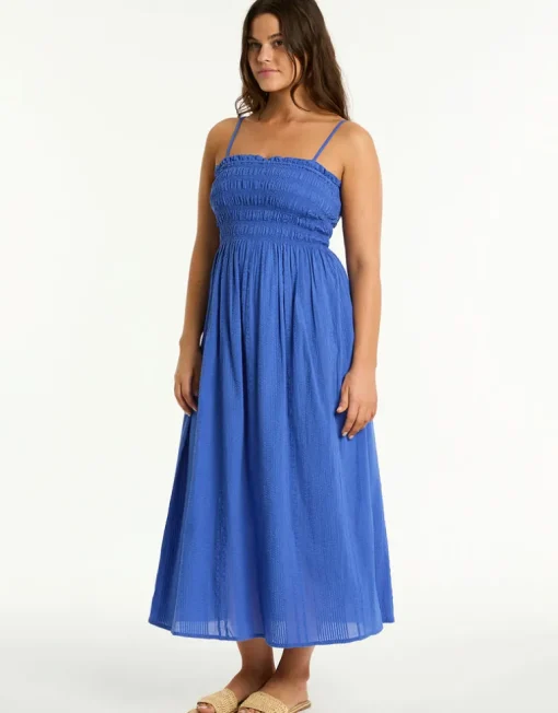 Heatwave Bandeau Dress - Blue