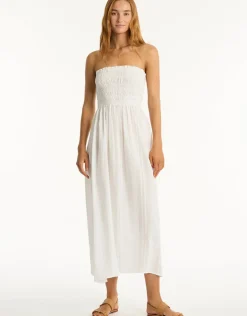 Heatwave Bandeau Dress - White