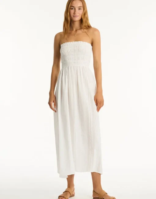 Heatwave Bandeau Dress - White