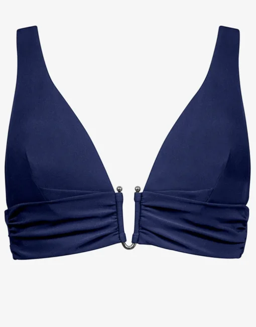 Honesty Banded Bikini Top - Navy