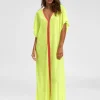 Inca Abaya Dress - Lemon