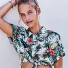 Iquitosvoil Kaimi Cropped Shirt - Sky