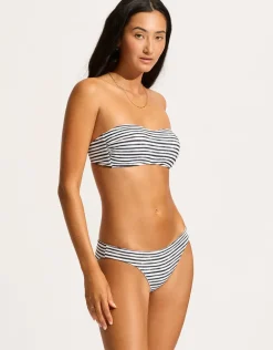 Isla Palm Bustier Bandeau Bikini Top - White