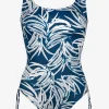 Jean Breeze Inclusive Fit Adjustable Leg Swimsuit - Denim White