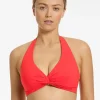 Jetset D DD Twist Front Bikini Top - Cherry