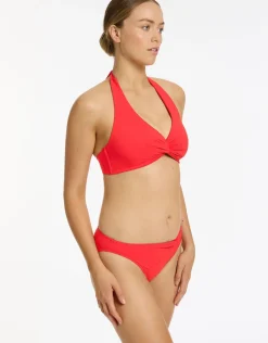 Jetset D DD Twist Front Bikini Top - Cherry