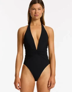 Jetset Plunge Swimsuit - Black