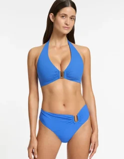 Jetset U Trim Mid Bikini Pant - Tide Blue