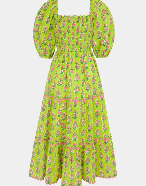 Jodhpur Dress - Lime Tulip